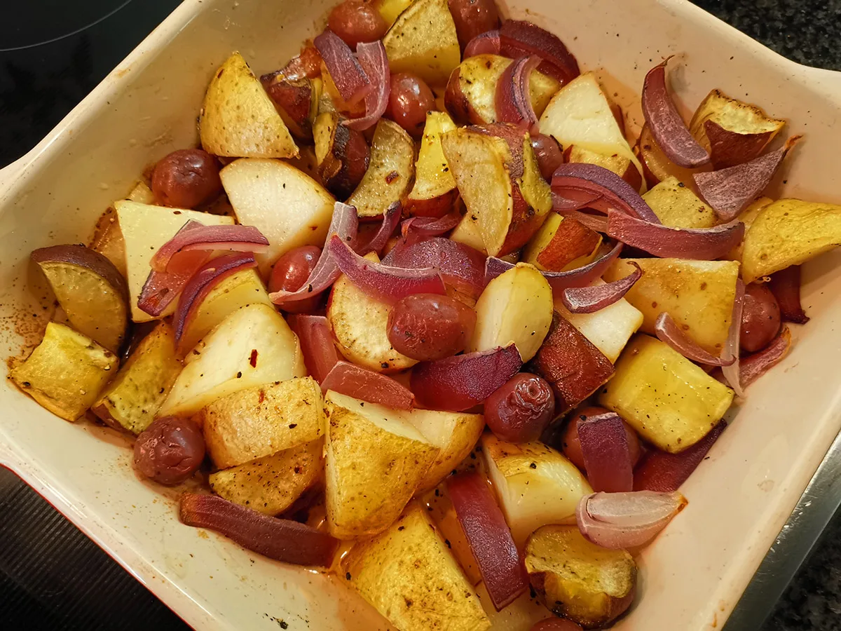 Potato and olive bake recipe