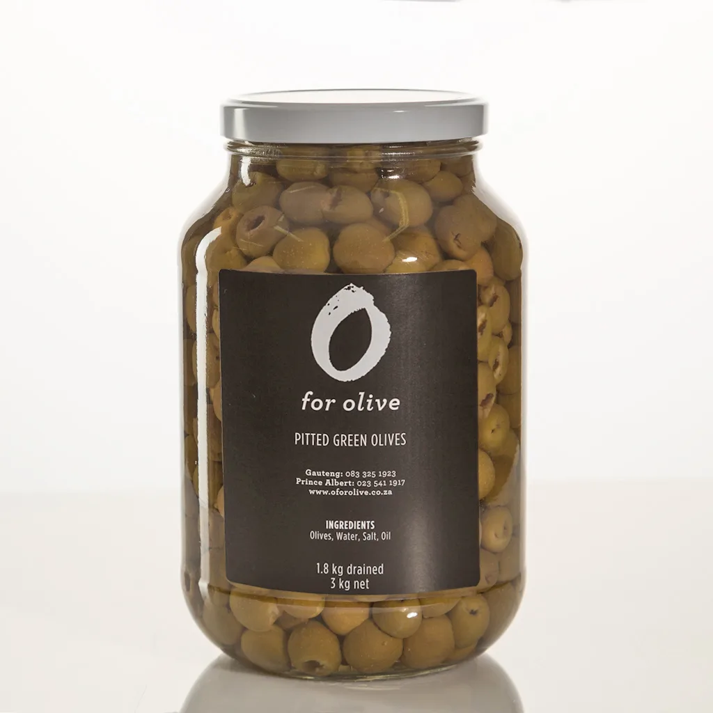 3kg Green Olives Pitted