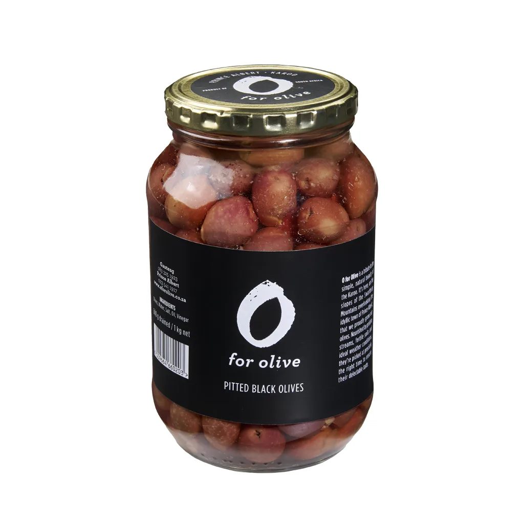 1kg Black Olives Pitted